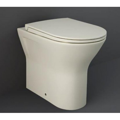 Vaso Filo muro serie Feeling di Rak Ceramics con Tecnologia Rimless in ceramica beige opaco matt cod.RST19505A