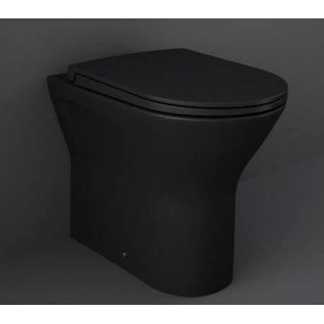 Vaso Filo muro serie Feeling di Rak Ceramics con Tecnologia Rimless in ceramica nero opaco matt cod.RST19504A