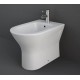 Bidet Filo muro serie Feeling di Rak Ceramics in ceramica bianco opaco matt cod.RST14500A