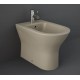 Bidet Filo muro serie Feeling di Rak Ceramics in ceramica cappuccino opaco matt cod.RST14514A