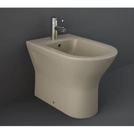 Bidet Filo muro serie Feeling di Rak Ceramics in ceramica cappuccino opaco matt cod.RST14514A