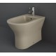 Bidet Filo muro serie Feeling di Rak Ceramics in ceramica cappuccino opaco matt cod.RST14514A