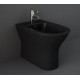 Bidet Filo muro serie Feeling di Rak Ceramics in ceramica nero opaco matt cod.RST14504A