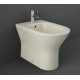 Bidet Filo muro serie Feeling di Rak Ceramics in ceramica beige opaco matt cod.RST14505A