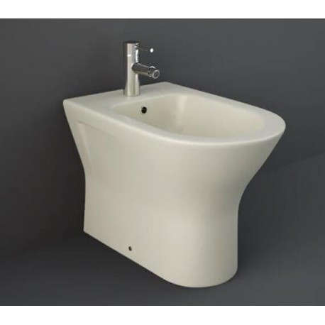 Bidet Filo muro serie Feeling di Rak Ceramics in ceramica beige opaco matt cod.RST14505A