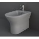 Bidet Filo muro serie Feeling di Rak Ceramics in ceramica grigio opaco matt cod.RST14503A