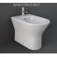 Bidet Filo muro serie Feeling di Rak Ceramics in ceramica bianco opaco matt cod.RST14500A