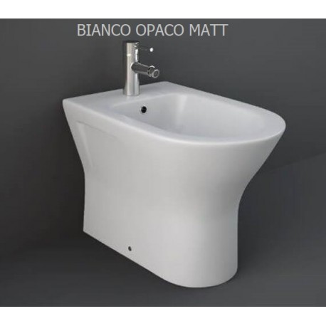Bidet Filo muro serie Feeling di Rak Ceramics in ceramica bianco opaco matt cod.RST14500A