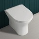 Vaso + Bidet Filo muro serie Feeling di Rak Ceramics con Tecnologia Rimless in ceramica bianco opaco matt