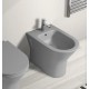 Bidet Filo muro serie Feeling di Rak Ceramics in ceramica grigio opaco matt cod.RST14503A