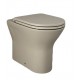 Vaso + Bidet Filo muro serie Feeling di Rak Ceramics con Tecnologia Rimless in ceramica cappuccino opaco matt