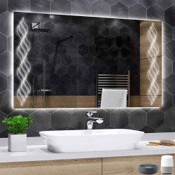 Su Misura Specchio Bagno Smart Filo Lucido Retroilluminante led ad accensione vocale tramite alexa o google assistant art.2411