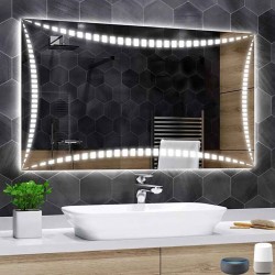 Su Misura Specchio Bagno Smart Filo Lucido Retroilluminante led ad accensione vocale tramite alexa o google assistant art.21