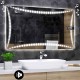 Specchio da Bagno con Angoli Squadrati Altoparlante Bluetooth + Orologio e Strisce Sabbiate Retroilluminante led 20W art. spe21