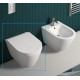 Vaso con fissaggio nascosto sospeso Feeling di Rak Ceramics con Tecnologia Rimless in ceramica bianco opaco matt cod.RST23500A