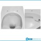 Vaso con fissaggio nascosto sospeso Feeling di Rak Ceramics con Tecnologia Rimless in ceramica bianco opaco matt cod.RST23500A