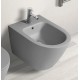 Bidet con fissaggio nascosto sospeso Feeling di Rak Ceramics  in ceramica grigio opaco matt cod.RST07503A