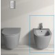 Bidet con fissaggio nascosto sospeso Feeling di Rak Ceramics  in ceramica grigio opaco matt cod.RST07503A