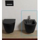 Bidet con fissaggio nascosto sospeso Feeling di Rak Ceramics  in ceramica nero opaco matt cod.RST07504A