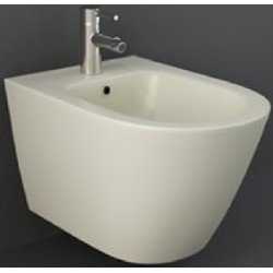 Bidet con fissaggio nascosto sospeso Feeling di Rak Ceramics  in ceramica beige opaco matt cod.RST07505A