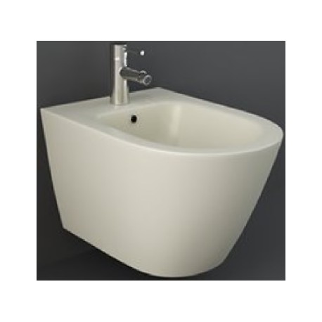 Bidet con fissaggio nascosto sospeso Feeling di Rak Ceramics  in ceramica beige opaco matt cod.RST07505A