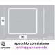 Mobile da Bagno Sospeso 95 cm Grigio Talpa con Lavabo e Specchiera 