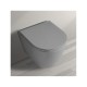 Vaso + Bidet con fissaggio nascosto sospeso Feeling di Rak Ceramics con Tecnologia Rimless in ceramica grigio opaco matt