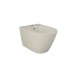 Vaso + Bidet con fissaggio nascosto sospeso Feeling di Rak Ceramics con Tecnologia Rimless in ceramica beige opaco matt