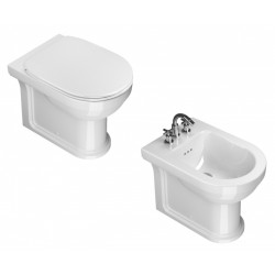 Vaso + Bidet monoforo Canova Royal 53 Catalano Filomuro con Coprivaso Soft-Close