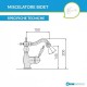 Nice Serie Funny Miscelatori Lavabo e Bidet con Piletta Salterello + Gruppo Vasca in Ottone Bronzato Anticato