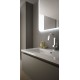 Mobile da Bagno Sospeso 100 cm Grigio con Base Portalavabo e Cassettiera