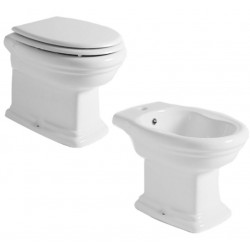 Sanitari Pompea Vaso + Bidet in Ceramica Bianco lucido