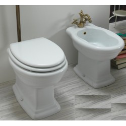 Sanitari Alexandra di Cesabo Vaso + Bidet in Ceramica Bianco lucido