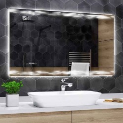 Specchio Bagno Semicircolare Su Misura Filo Lucido Retroilluminato led 20W  mod. Dalia5 - Vendita Online ItaliaBoxDoccia