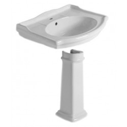 Lavabo con colonna mod. Alexandra di Cesabo monoforo da 73 cm arredo bagno classico