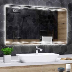 Su Misura Specchio Bagno Smart Filo Lucido Retroilluminante led ad accensione vocale tramite alexa o google assistant art.8225