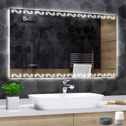 Su Misura Specchio Bagno Smart Filo Lucido Retroilluminante led ad accensione vocale tramite alexa o google assistant art.16