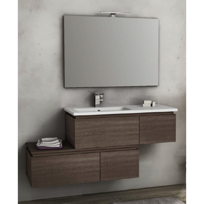 Baden haus mobile da bagno sospeso 100 cm avril rovere scuro Mobili sospesi da bagno