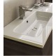 Mobile da Bagno Sospeso 100 cm Rovere Scuro con Base Portalavabo e Cassettiera