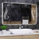 Su Misura Specchio da Bagno Filo Lucido Retroilluminante led 20W con pulsante touch integrato art. spe010