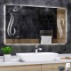 Su Misura Specchio Bagno Smart Filo Lucido Retroilluminante led ad accensione vocale tramite alexa o google assistant art.010