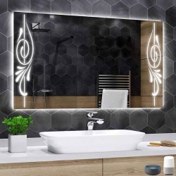 Su Misura Specchio Bagno Smart Filo Lucido Retroilluminante led ad accensione vocale tramite alexa o google assistant art.019