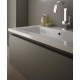 Mobile da Bagno Sospeso 100 cm Grigio con Lavabo in Resina