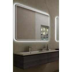 Mobile da Bagno Sospeso 100 cm Avril Rovere Scuro con Lavabo in Resina