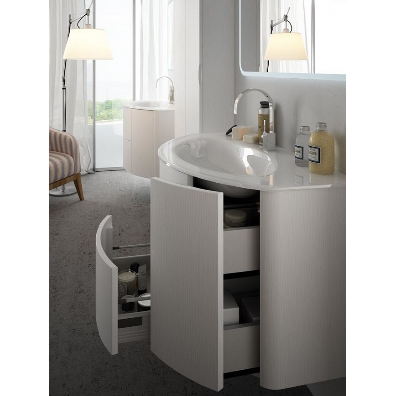 Baden haus mobile da bagno sospeso 90 cm eden frassino bianco Mobili sospesi da bagno