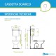 Sanitari Pompea Vaso + Bidet Completi di Cassetta a Zaino in Ceramica Bianca e Meccanismo di Scarico 