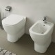 Sanitari Filo muro Ideal Standard Tesi Wc AQUABLADE® con Scarico Traslato Bidet e Coprivaso Ultra Slim a chiusura soft-close