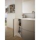 Mobile da Bagno Sospeso 90 cm Grigio con Lavabo e Specchiera 