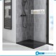 Piatto Doccia Relax 70x90 H 3 cm in Ceramica Nero Opaco con piletta inclusa