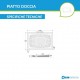 Piatto Doccia Relax 80x120 H 3 cm in Ceramica Bianco Opaco con piletta inclusa